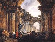 ROBERT, Hubert, Imaginary View of the Grande Galerie in the Louvre in Ruins AG